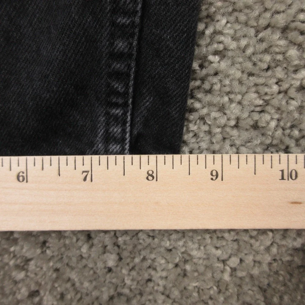 Levis Jeans Mens 31x30 Black 565 Loose Straight Baggy Washed Zip Fly Denim Pants